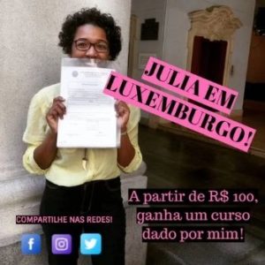 Júlia fez uma vaquinha online para pagar sua viagem de intercâmbio