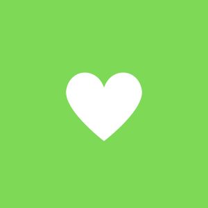 Coração verde do Vakinha Online